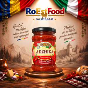 Adzhika Ognennaya Pogrebok - Sos Picant cu Usturoi 255 ml