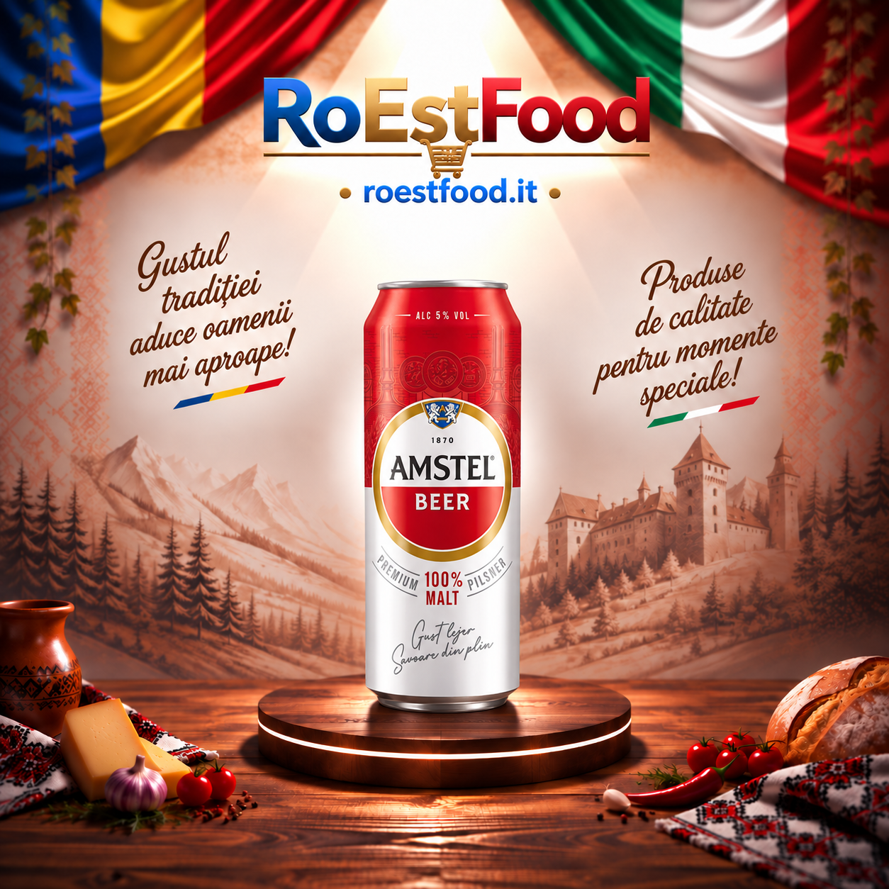 Amstel Bere Blonda Premium 500 ml